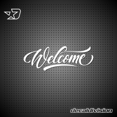 Welcome Text Sticker